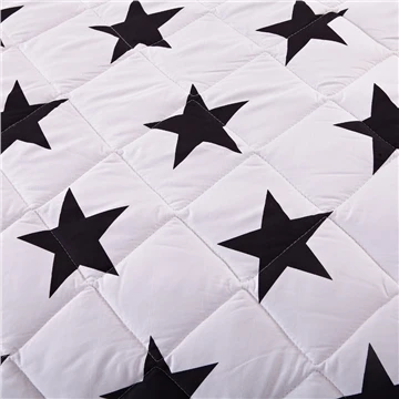 Микрофибра ткань одеяла/одеяло черный и белый звезды печатных одеяла