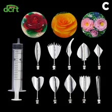 11 шт./компл. 3D Желейный цветок художественные инструменты наборы, DIY Желейный торт украшения инструменты желатин художественные инструменты форма для торта для выпечки