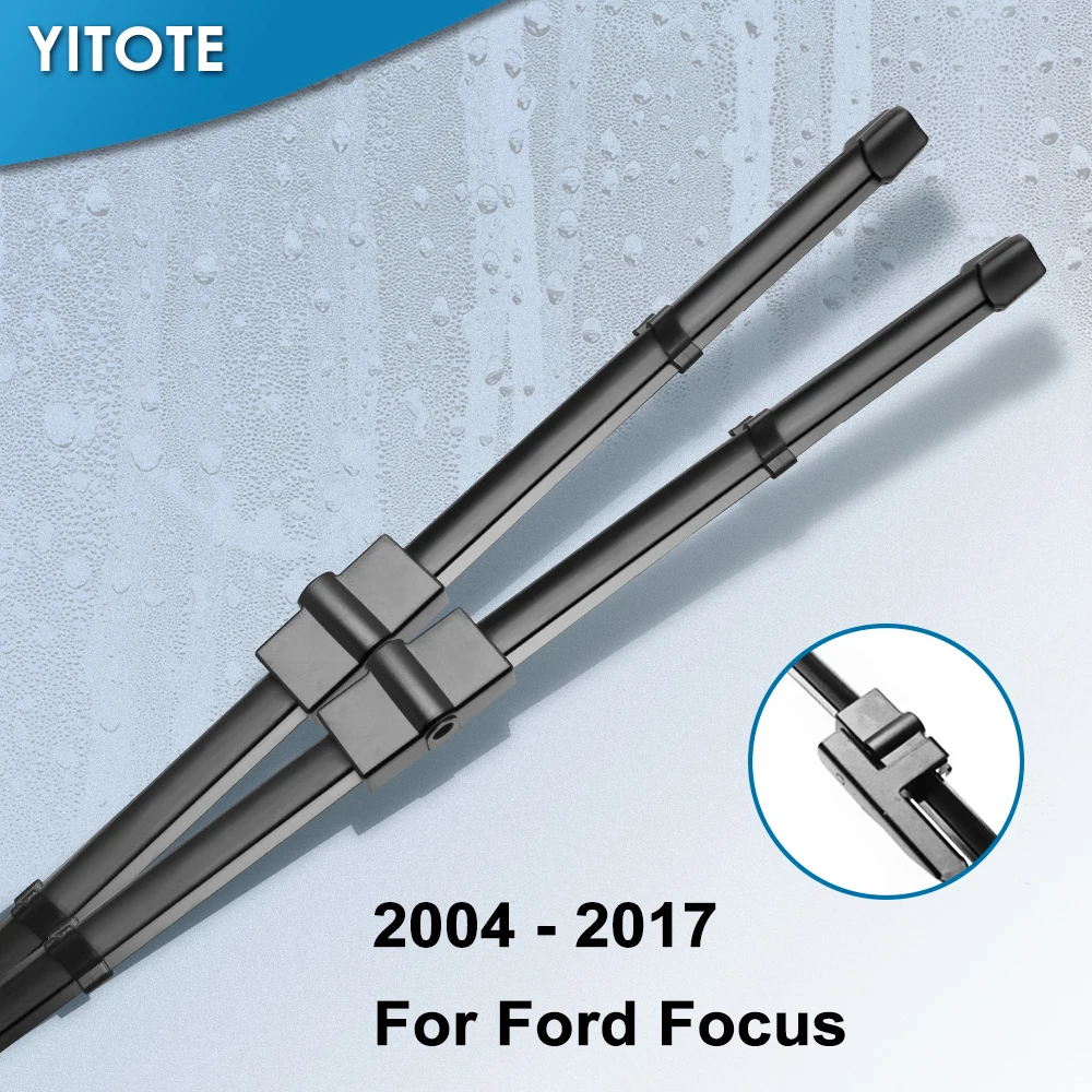 

YITOTE Windscreen Wiper Blades for Ford Focus Mk2 / Mk3 Fit Side Pin / Push Button Arms ( International Model )