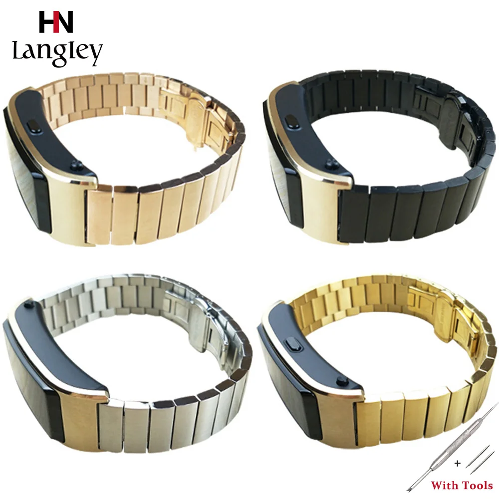 Ремешок из нержавеющей стали для наручных часов Huawei B3/B5 Samsung Gear S2/S3 Watch 16/18/20/22