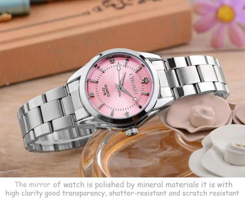 6 Fashion colors CHENXI CX021B Brand relogio Luxury Women's Casual watches waterproof watch women fashion Dress Rhinestone watch