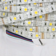 Высокое качество 5 м SMD 5050 RGBW светодиодный светильник 12 в 60 светодиодный s/M 300 светодиодный s RGB CW/WW светодиодный Диодная лента водонепроницаемый гибкий светодиодный светильник