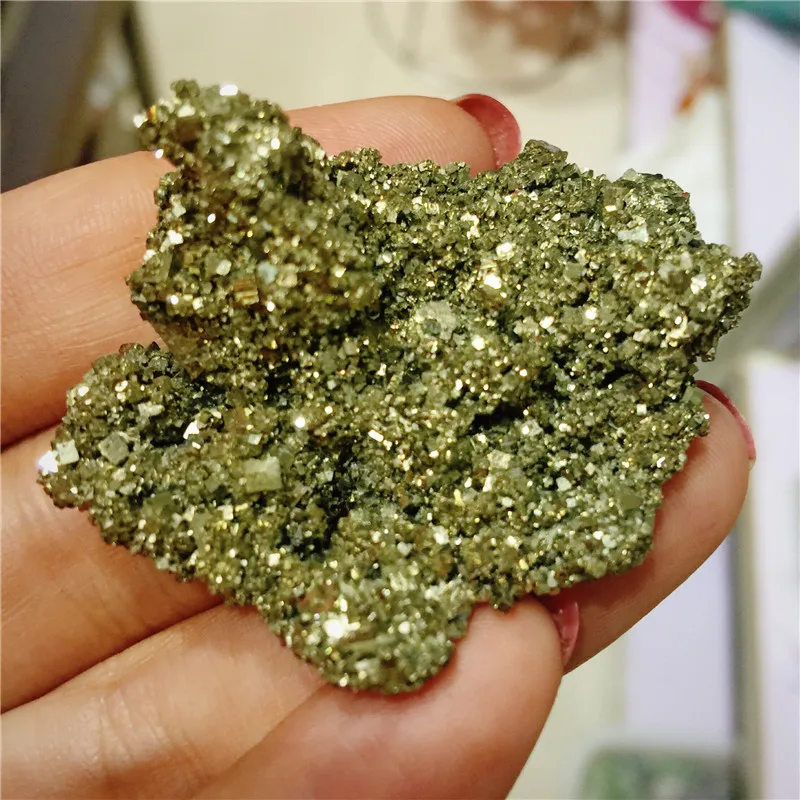 

1pc Natural Copper Pyrite Mineral Specimen Chalcopyrite Crystal Rock Stones Original Specimen Mineral Cluster Collection Stone