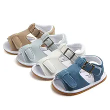 Для малышей, для новорожденных мальчиков девочек полые летние сандалии для первого года жизни мягкая подошва; для детей 0-18 м