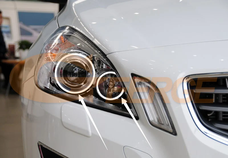 Volvo S60 V60 2011 2012 2013 XENON HEADLIGHT ccfl angel eyes(6)
