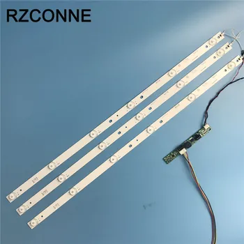 

575mm 6leds Universal LED Backlight Lamps strip kit Board w/ Optical Lens Fliter for 31.5inch 32inch LCD LED TV or billboard