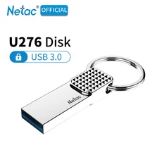 Netac U276 флеш-накопитель USB 3,0 Bling противоскользящие 32 GB Aluninum Alloy Stick USB3.0 32 GB металлические флешки U диск с подвесным кольцом