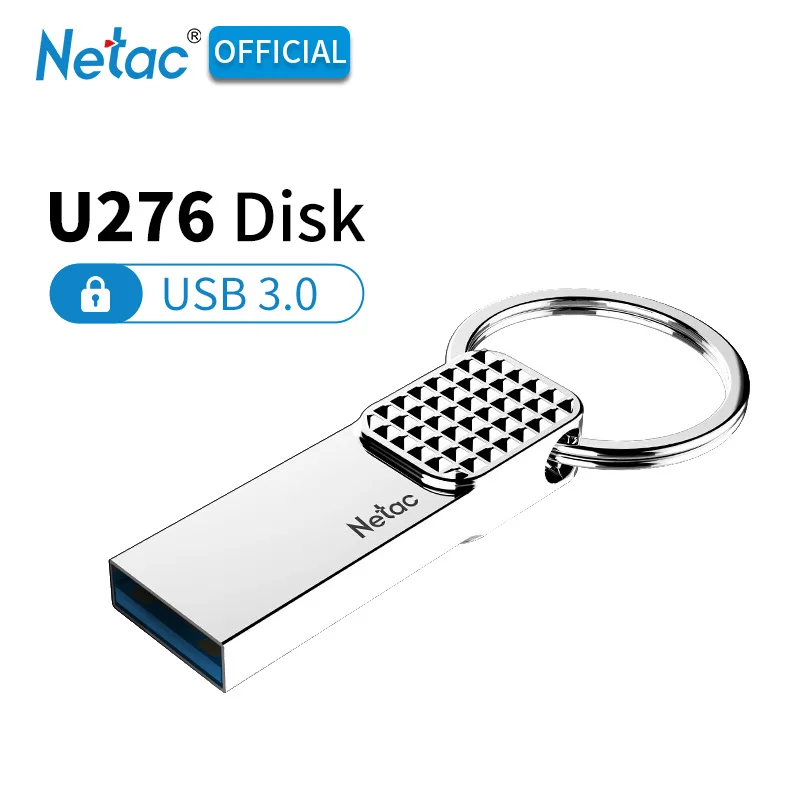 Netac U276 флеш-накопитель USB 3,0 Bling противоскольжения 32 Гб Aluninum из сплава USB3.0 32 GB Металл флешки и диск с висит кольцо