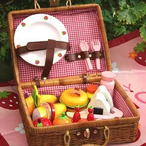 pretend play picnic basket set