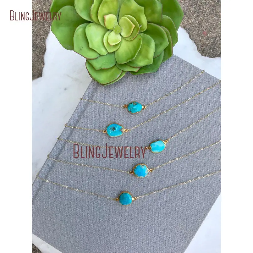 20180424-NM11596-Raw Turquoise Necklace Boho Rough Cut Freeform Turquoise Necklace 24k Gold Fill Necklace Turquoise Pendant Minimalist Rustic Turquoise Gift_5