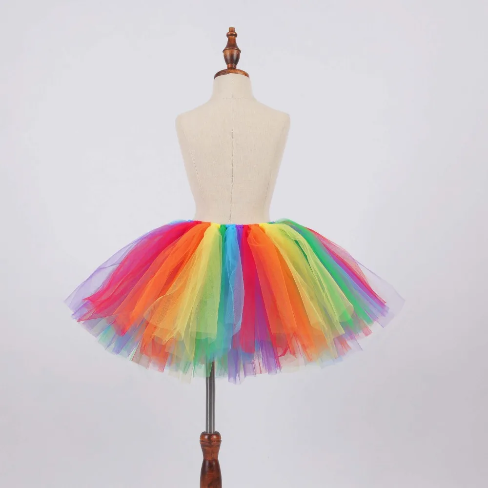 Baby Girls Rainbow Tutu Skirt | Fluffy Tulle Tutus for Girls | Kids Birthday Party Costume | Rainbow Baby Colorful Skirt | Photo Props image 5