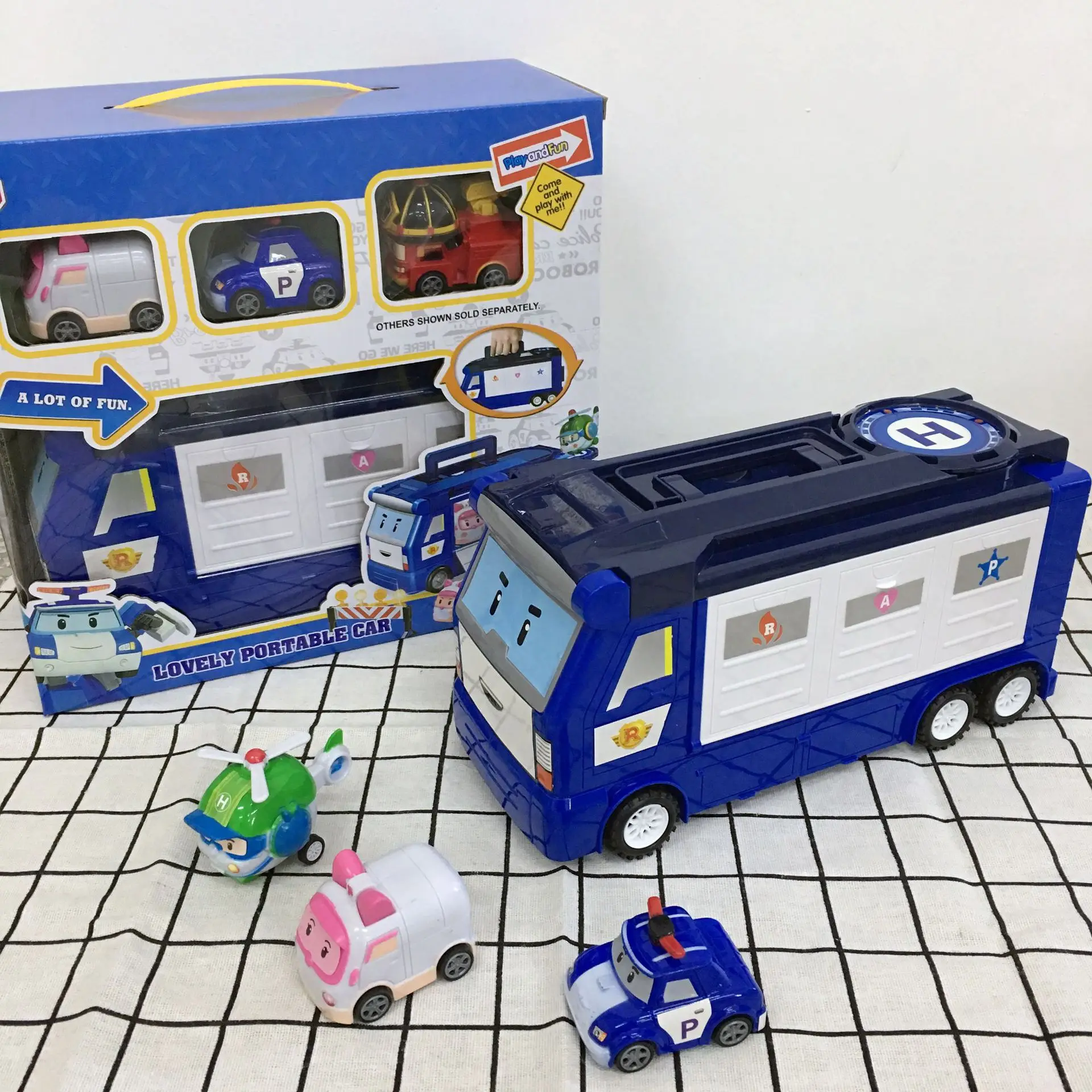 

Robocar Poli Truck rescue team Boy toy Deformation robot action figure Play house toy set toys for children gifts