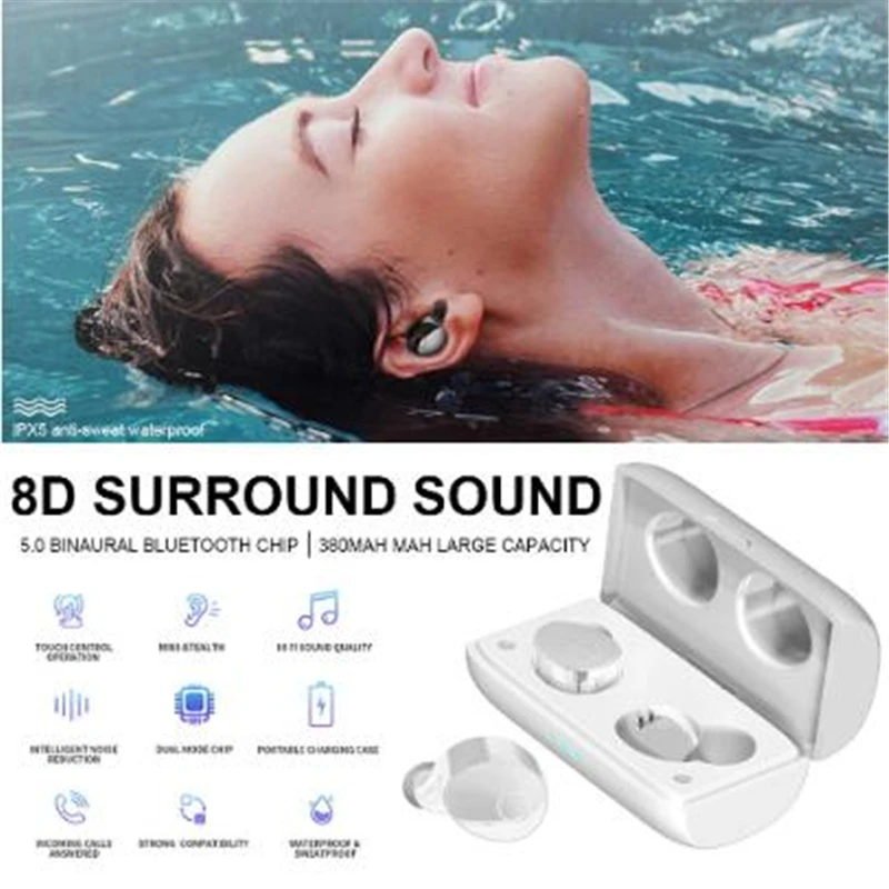 T11 TWS IPX5 Waterproof Smart Wireless Bluetooth V5.0 Sport Business Music Headphone MIC Handsfree Earphone For Samsung Xiaomi