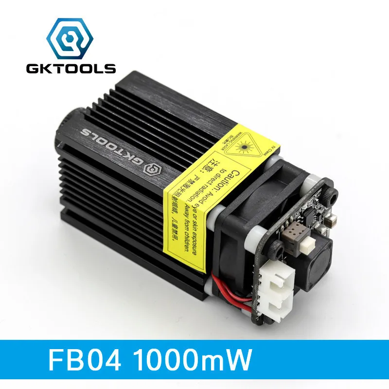 

GKTOOLS,445nm 1000mW Laser Module 12VDC For DIY Engraving Engraver Machine Support TTL/PWM Power Adjustable Focusable FB041000