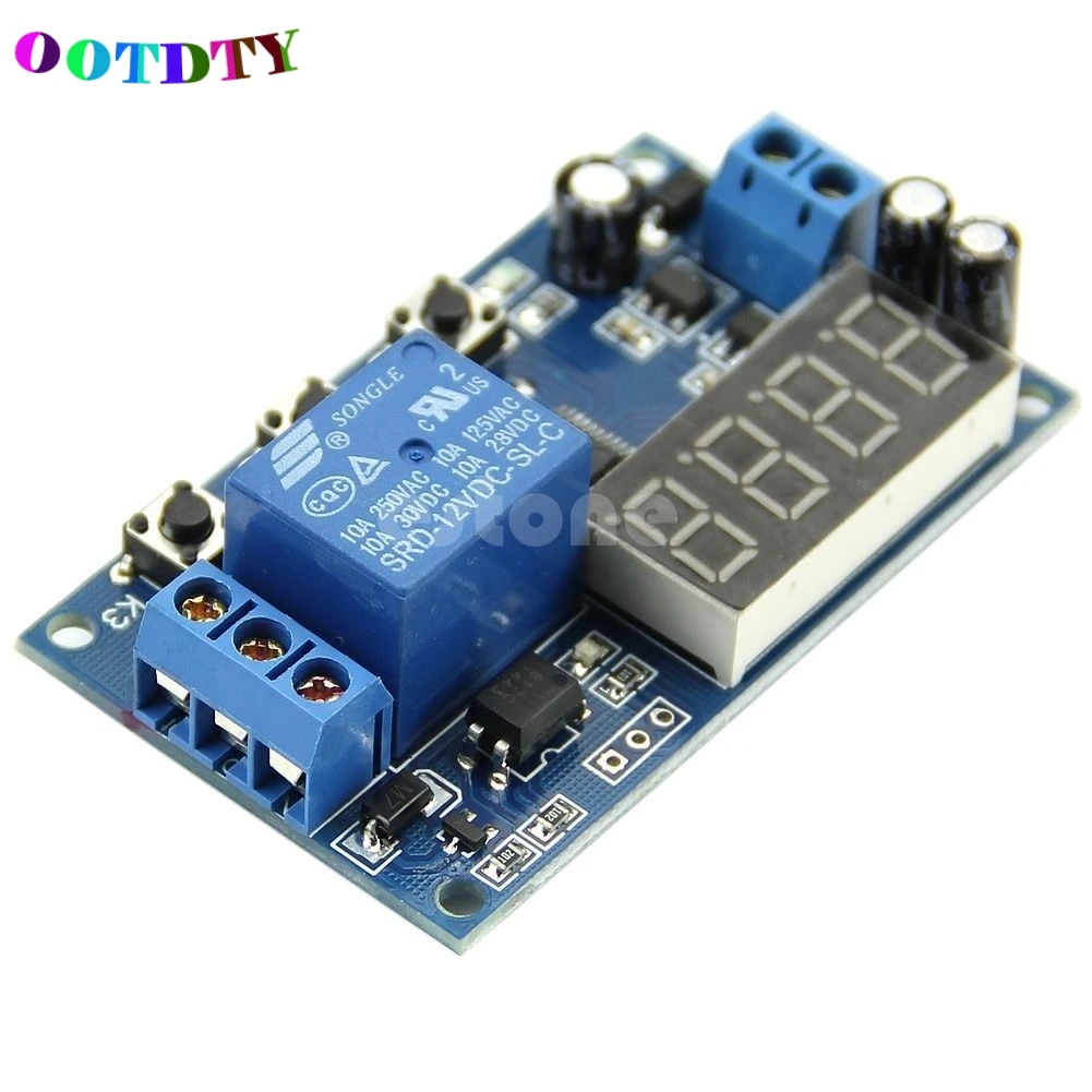 

OOTDTY 12V Digital LED Automation Delay Timer Control Switch Relay Module Display New