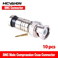 Comprassion HCVAHDN 5 Pçs/lote Conector BNC Para RG59 BNC Macho Coax Connector
