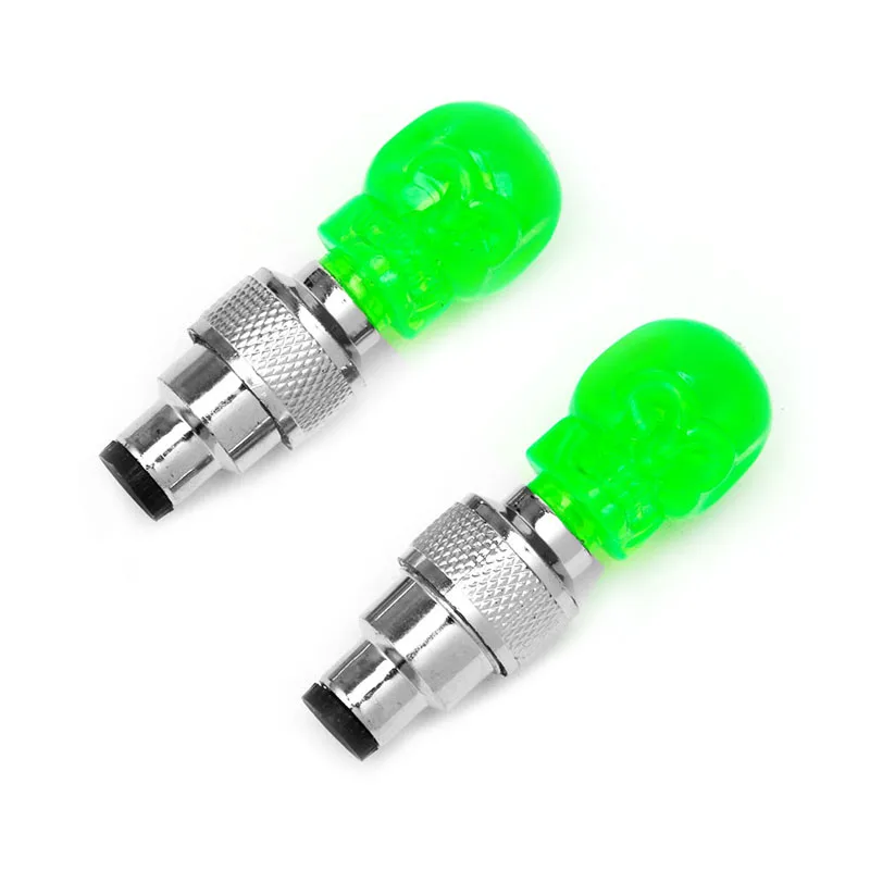 2 шт. колпачок клапана в форме черепа светодиодная лампа колеса шины для