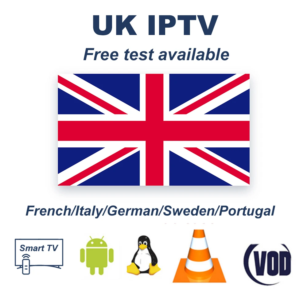 Europe UK IPTV with 4500 channel French/Italy/Spain/Sweden IPTV UK subscription free 1 year for smart tv M3U8 Android Enigma2 