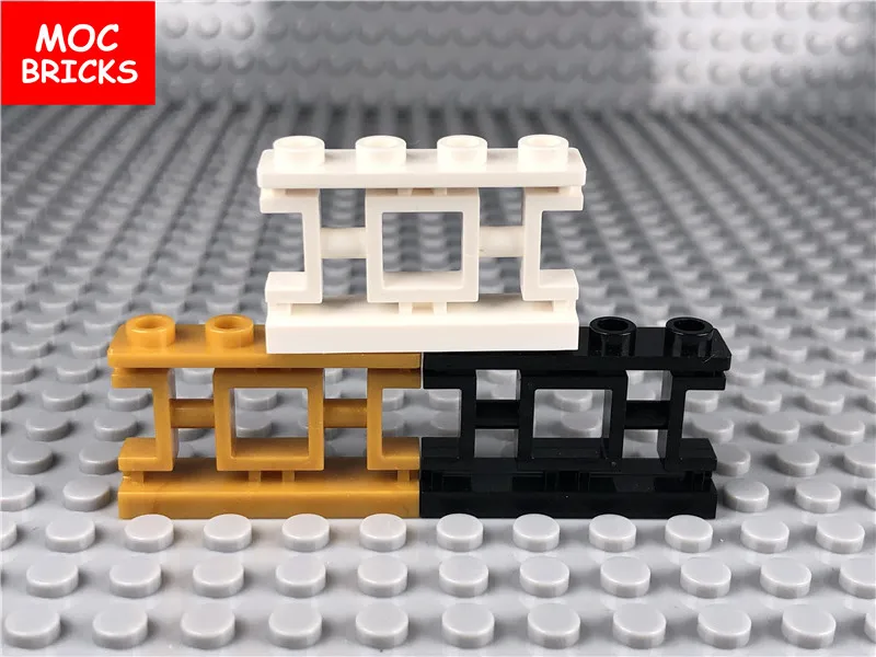 

50pcs/lot MOC Bricks Fence 1 x 4 x 2 Ornamental Asian Lattice with 4 Studs fit with 32932 DIY Building Blocks Toys for KIDS gift