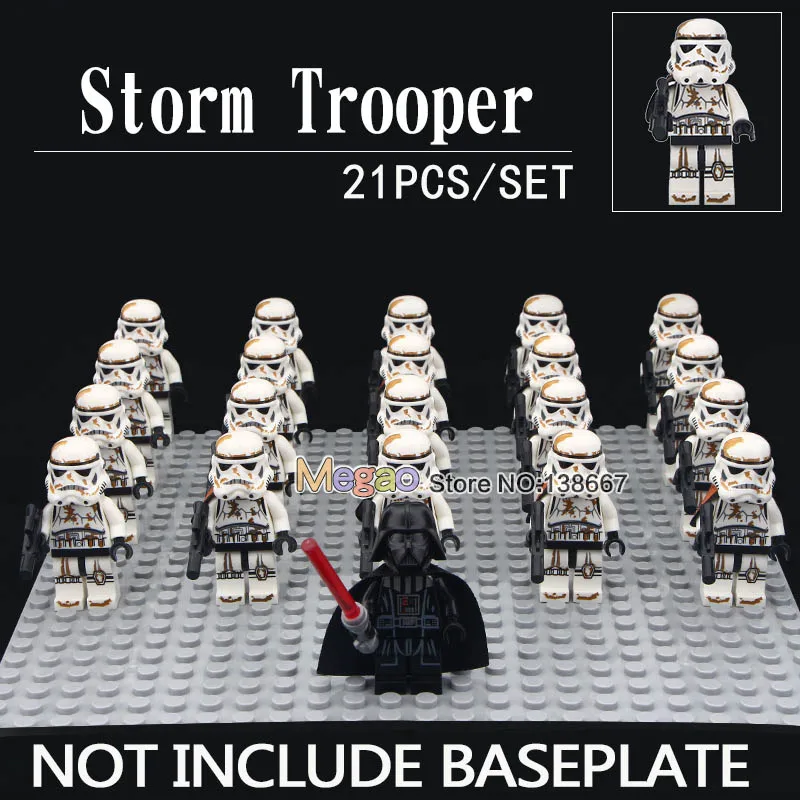 

21PCS/LOT Darth Vader Imperial Army Military Clone Trooper Building Blocks Bricks Toys