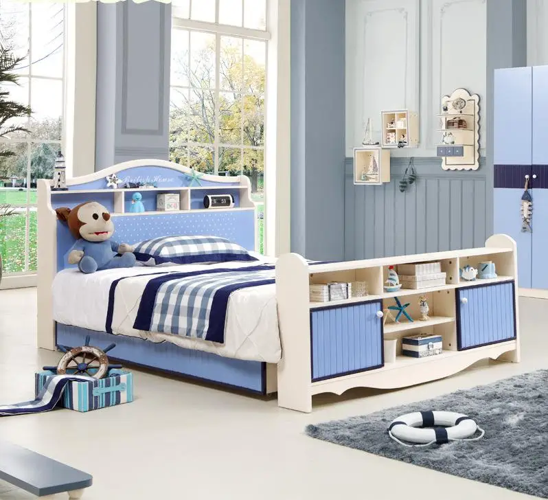 Детская кровать, односпальная кровать для мальчиков, Подростковая кроватка принцессы, 1,2/1,5 метров, детская комната, мебель двухъярусная