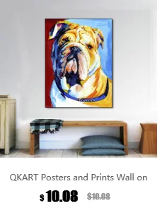 QKART плакат и Печать Красочная квадратная картина с лошадьми домашний декоративная картина Картина на холсте для гостиной без рамки