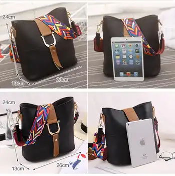 TMYOY Small Crossbody Bags For Women Colorful Strap Bucket Ladies Messenger Shoulder Bag Grils Luxury Handbags Designer WB293