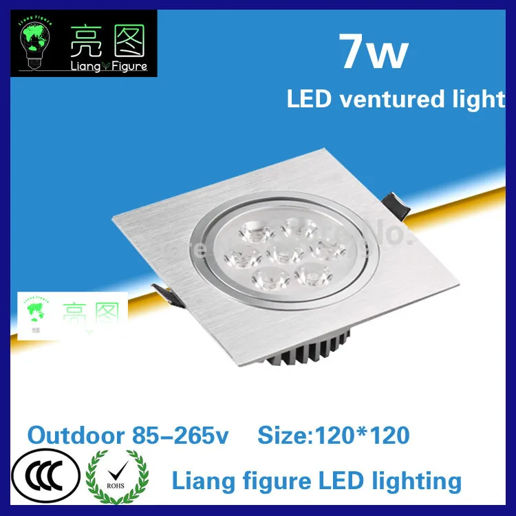 

7W LED Grille lamp AC85-265V single head ceiling lampenergy saving LED downlight spotlight