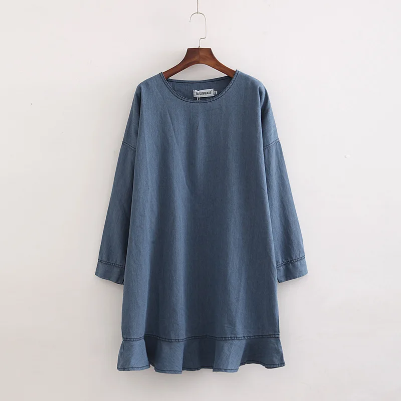 

2018 Summer women Dress Plus Size 5XL High Quality Casual Jeans Dress For Women Vintage Denim Dresses