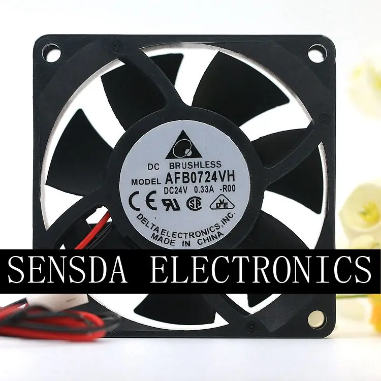 

Original Delta AFB0724VH 7025 24V 0.33A 7CM cm inverter double ball cooling fan