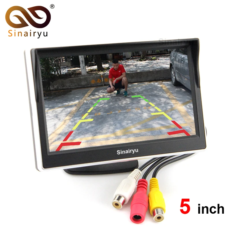 

Sinairyu 5 Inch Digital TFT LCD Color Car Rear View Monitor Screen for Parking Backup Camera In-visor Video Display