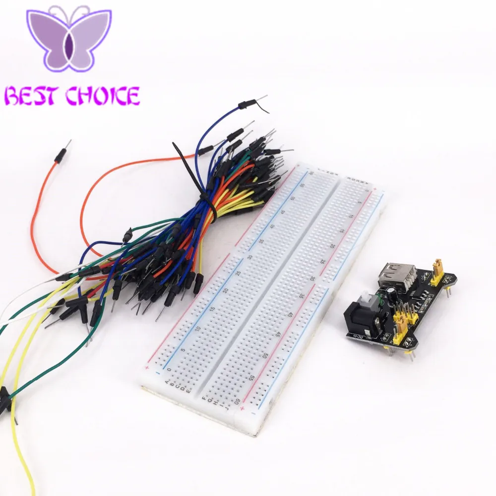 10 комплектов 3 В/5 В MB-102 макетная плата силовой модуль + 830 точек Solderless Прототип
