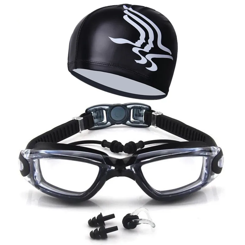Myopia Swimming Goggles Anti-fog UV Silicone Diving Glasses With Earplug for Men Kids Eyewear Swimming Pool Swimwear Women Myopia Swimming Goggles Anti-fog UV Silicone Diving Glasses With Earplug for Men Kids Eyewear Swimming Pool Swimwear Women