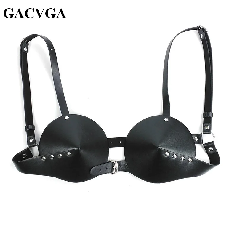 GACVGA Новая мода из искусственной кожи сексуальный топ на бретелях с заклепками женские облегающие Короткие топы с открытой спиной летний бюстгальтер