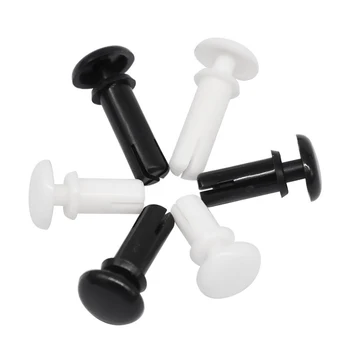 

100pcs Diameter 2.7mm R Type Expansion Rivet Nut Nylon Plastic Buckle Clip for Computer PCB Mother Board Black White