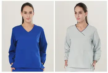 

New 2017 Medical Scrub Sets Nurse Hospital Uniforms Dental Clinic Beauty Salon short/long sleeve Medical Clothes for doctors