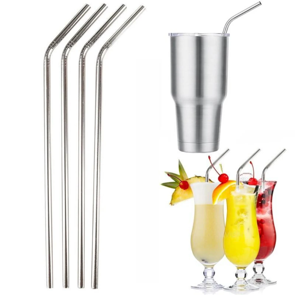 10Piece/Lot Stainless Steel Drinking Straw Creative Drinkware Reusable