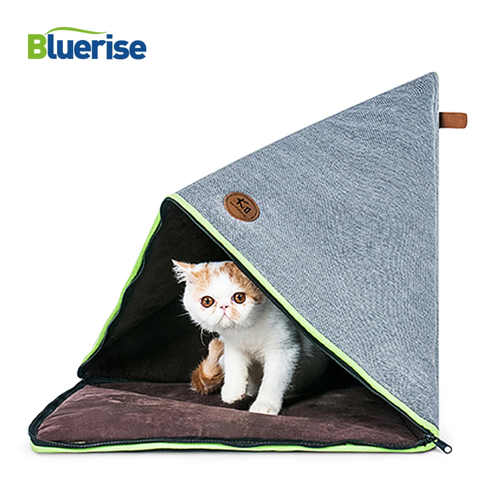 

Bluerise Foldable Cat's House Multifunction Cat House Sleeping Lounger For Pets Easy To Place Pet Bed Cats Comfortable Pet Mat