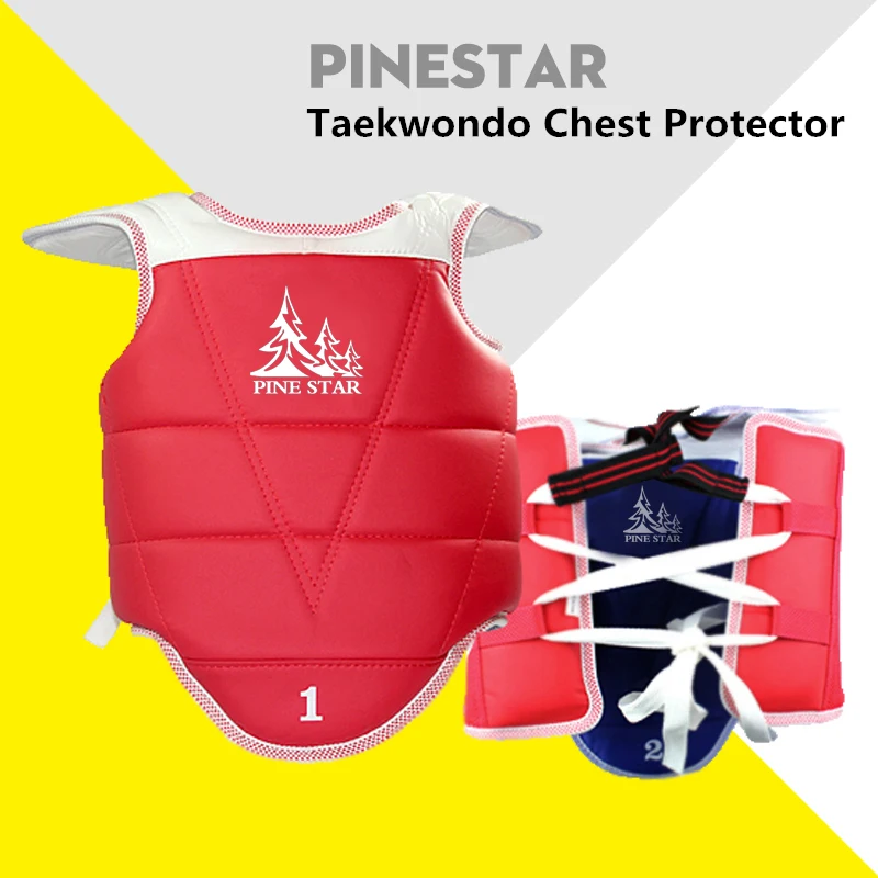 

Traditional Taekwondo chest guard kids men women student red blue Karate Taekwondo protectors WTF approved chest supporters TKD