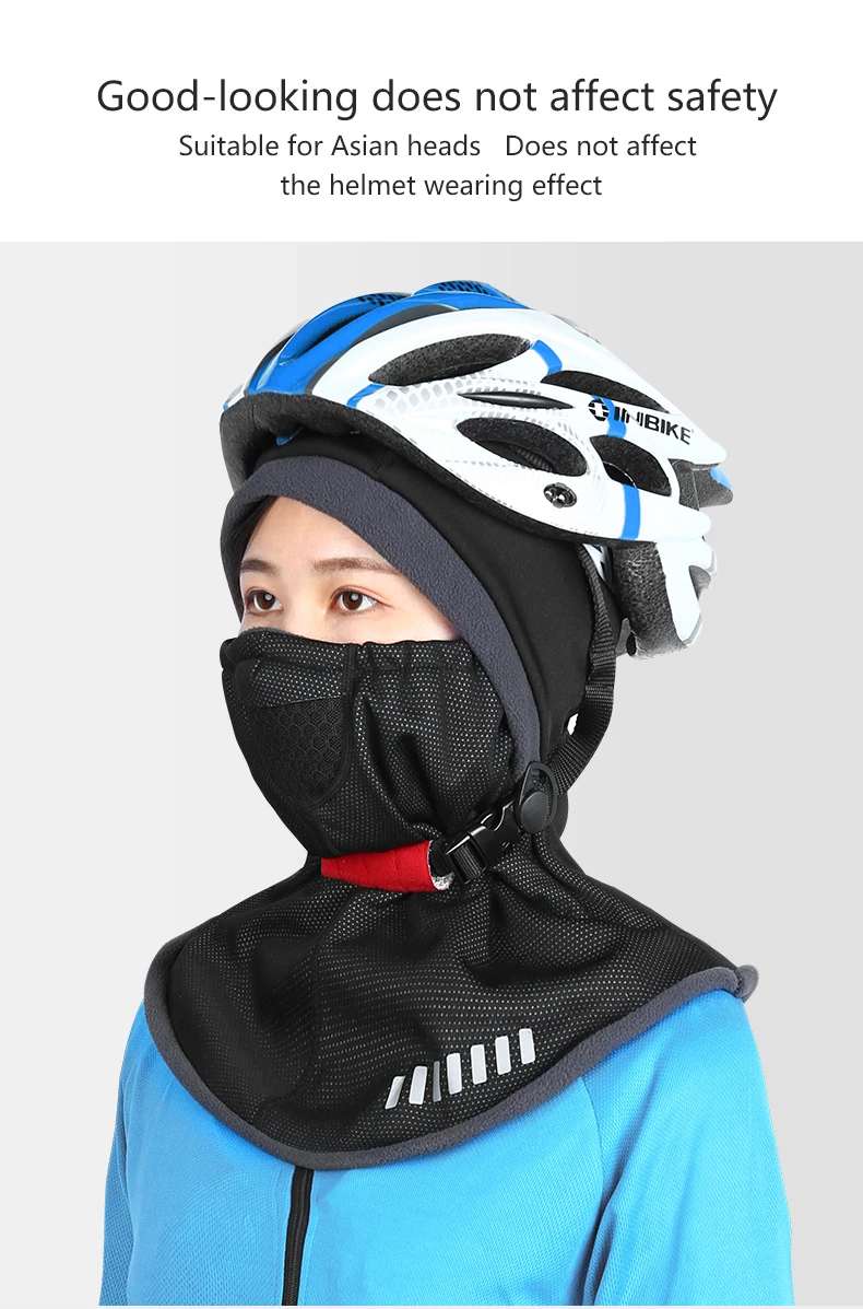 INBIKE Тепловая флисовая шапка с капюшоном для шеи, теплая велосипедная маска для лица, зимняя спортивная маска для лица для мужчин, велосипедный шлем, шапочки в масках