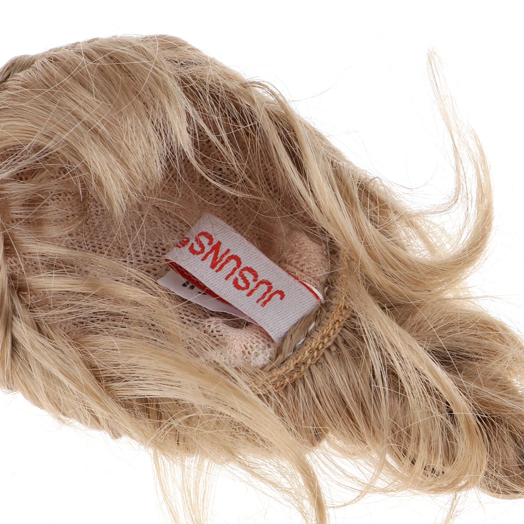 Прекрасный парик из искусственных Мохеровых волос для 1/8 BJD MSD DZ куклы изготовление и ремонт льняного цвета
