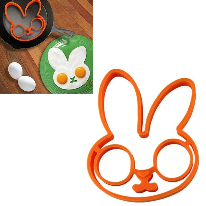 Кролик Силиконовый форма для яиц кольцо Пособия по кулинарии инструменты для жарки яиц в виде Кухня гаджеты самые дешевые цены B021