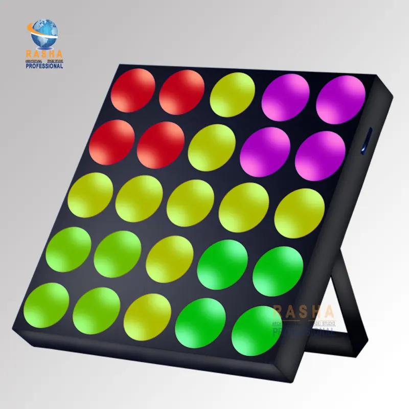 

Rasha US Stock 25*10W 4in1 RGBW DMX512 LED Matrix Beam Light For Stage Big Event Party 5*5W LED Display 25 Eyes With Flight Case