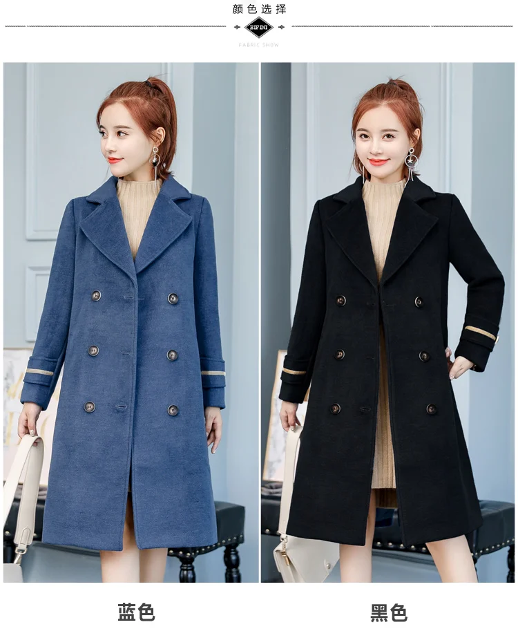 Новое зимнее роскошное шерстяное пальто больших размеров 4XL женское длинное шерстяное плотное теплое пальто из маника весенне-осеннее модное пальто