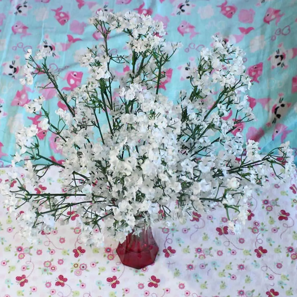 60 шт. цветы покрытые небом Гипсофила Цветочная искусственная искусственный шелк babybreathing Цветочные растения вечерние украшения для свадьбы