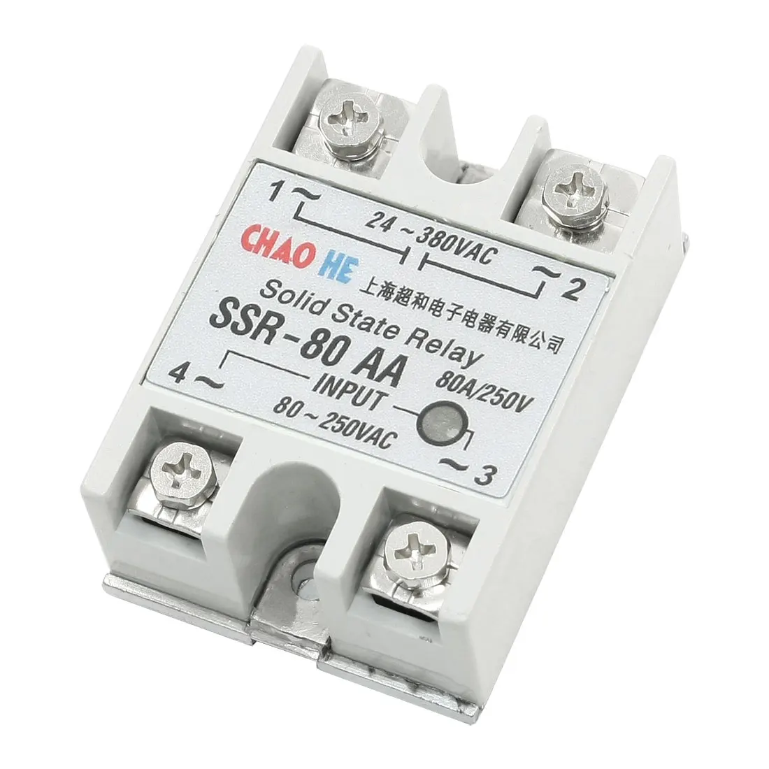 

Temperature Contoller 4 Terminals Solid State Relay Ssr-80 Aa