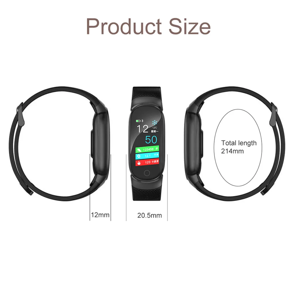 IP67 Водонепроницаемый QW16 умный Браслет пульсометр фитнес-трекер умные часы с дистанционным управлением Смарт-браслет мужские умные часы