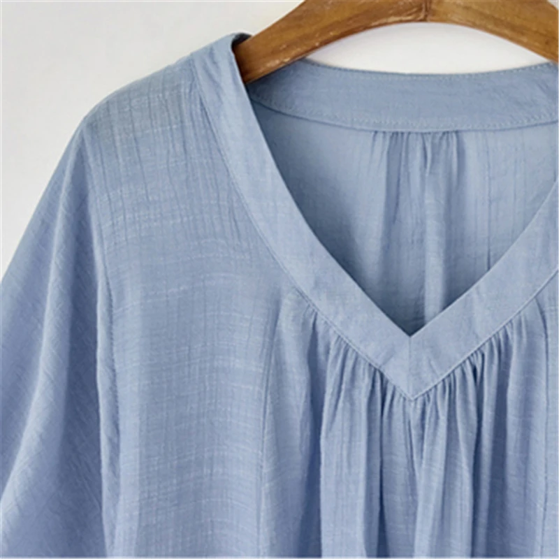 AREALNA Summer Fashion shirt women tops Short Sleeves Pleat Chiffon Blouse Loose Women Blouses Plus Size XL-5XL blusas femininas AREALNA Summer Fashion shirt women tops Short Sleeves Pleat Chiffon Blouse Loose Women Blouses Plus Size XL-5XL blusas femininas