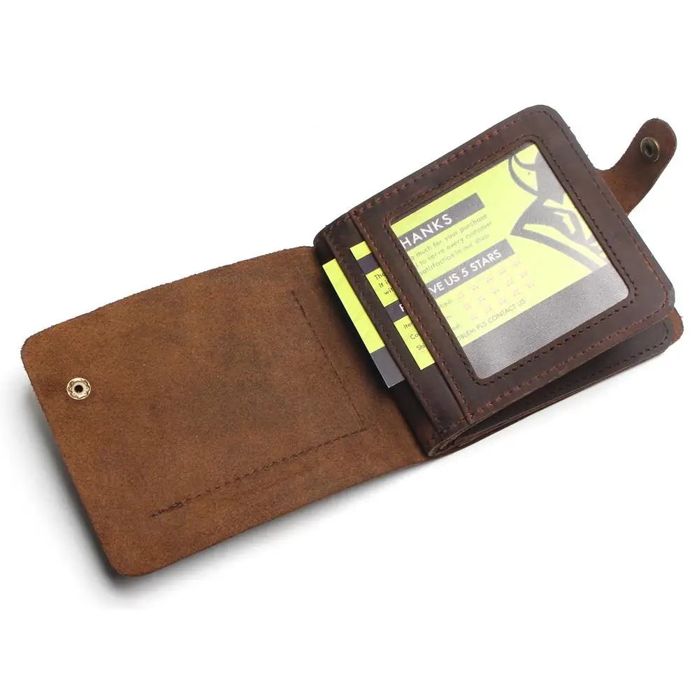 Goedkoop 2020 Top Koe Laag Echt Leer Mannen Vintage Portemonnee Koeienhuid Crazy Horse Volledige Leer Voor Mannen Portemonnee