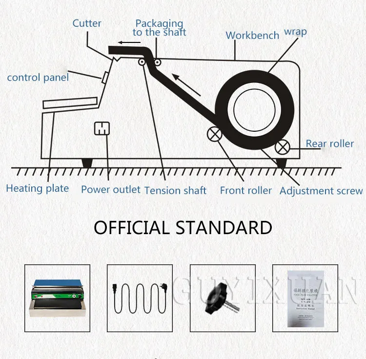 Cling film sealing machine food wrap film packaging machine automatic wrap film baler stainless steel